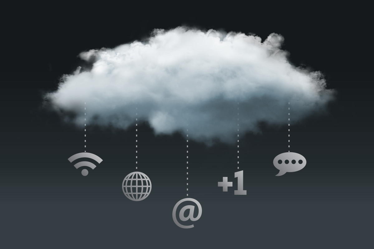 Social media with cloud icon design